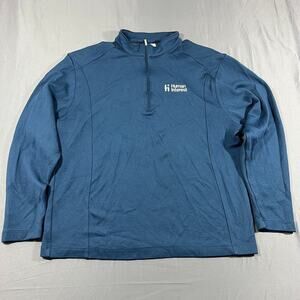 Nike Sportswear Human Interest Jacket Mens Large Blue Mock Neck Quarter Zip